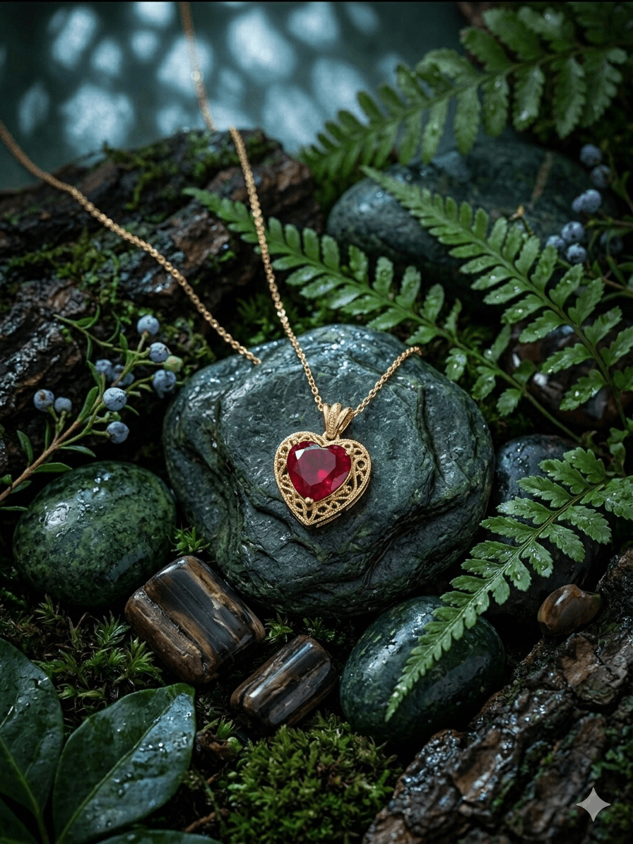 Collier Ruby Cœur